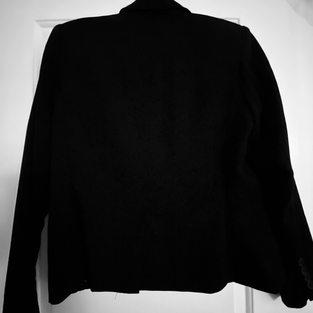Black Cotton Basic Blazer With Cool Lining - image 4